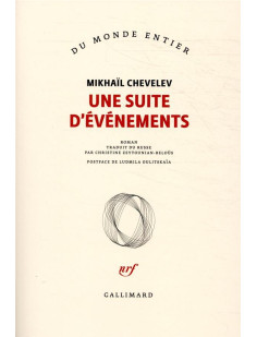 Une suite d-evenements