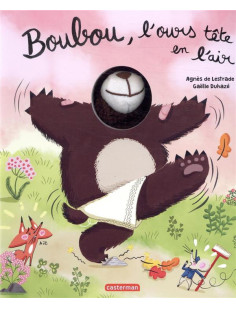 Livre marionnette - boubou, l'ours tête en l'air