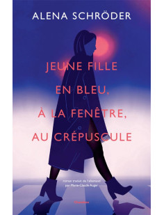 Jeune fille en bleu, à la fenêtre, au crépuscule