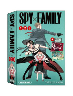 Coffret - spy x family - tomes 1-2-3 + poster