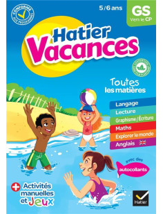 Cahier de vacances 2023 de la grande section vers le cp 5/6 ans