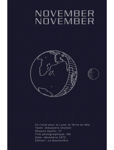 November. november - en route pour la lune, la terre en tête