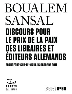 Discours pour le prix de la paix des libraires et éditeurs allemands