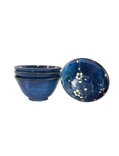 Bol bleu fonce fleur cerisier