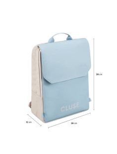 Sac a dos reversible cluse beige/bleu
