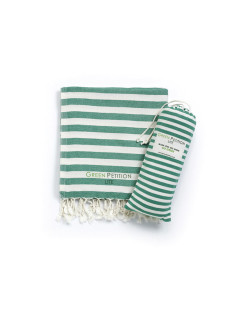 Fouta green petition vert  90 x 70