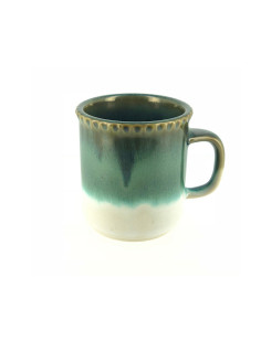 Mug avec anse bord turquoise