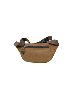 Sac banane tissus cuir ivoire