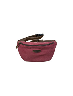 Sac banane tissus cuir rouge