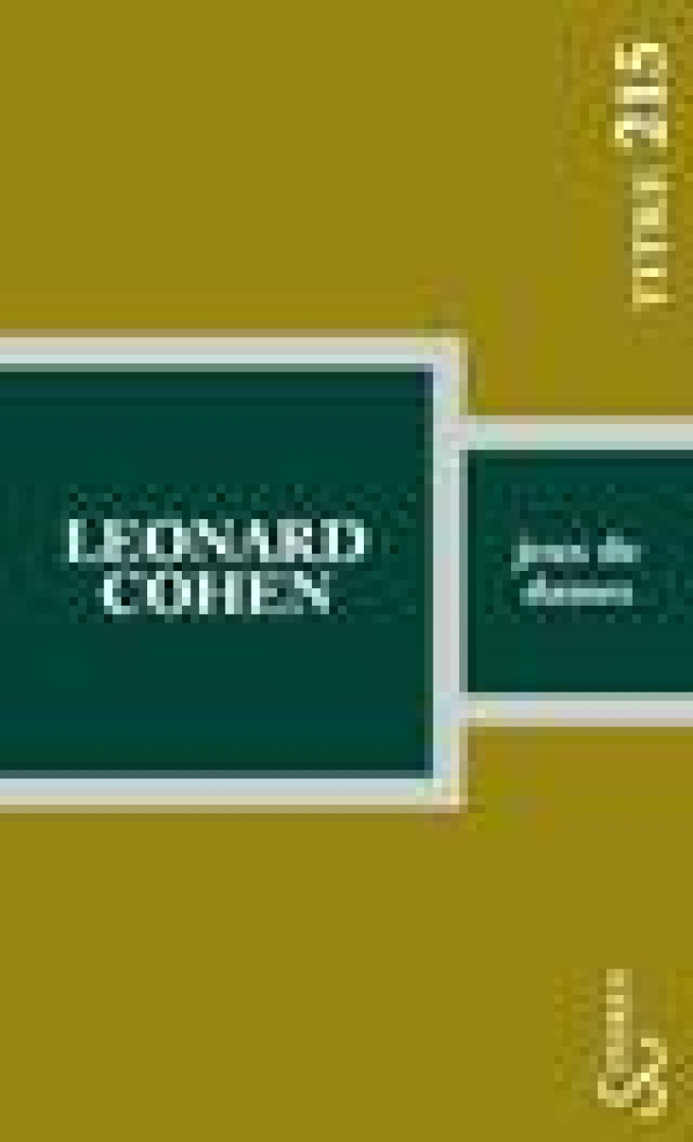 JEUX DE DAMES - COHEN LEONARD - BOURGOIS