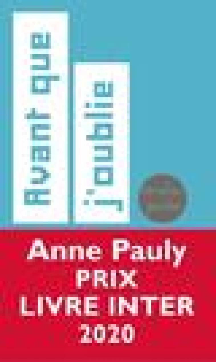 AVANT QUE J'OUBLIE - PAULY ANNE - VERDIER