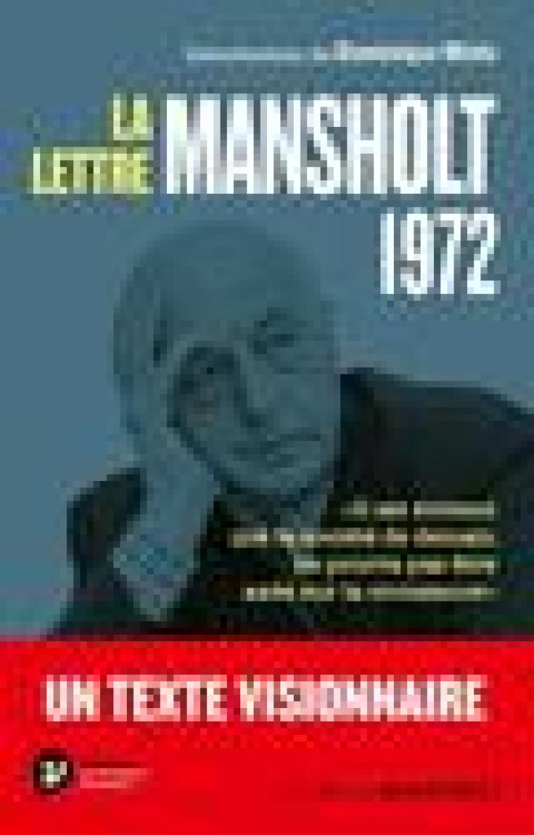 LA LETTRE MANSHOLT - COLLECTIF/MEDA - PETITS MATINS