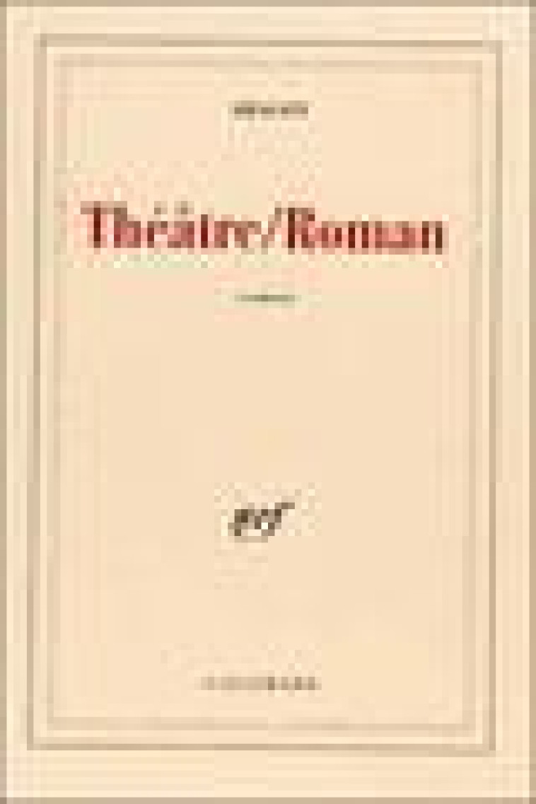 THEATRE/ROMAN - ARAGON LOUIS - GALLIMARD