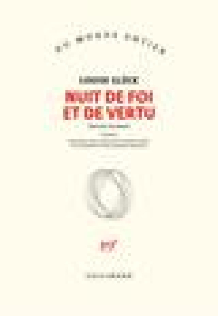 NUIT DE FOI ET DE VERTU - GLUCK LOUISE - GALLIMARD