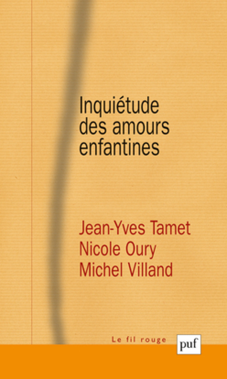 Inquiétude des amours enfantines - Michel Villand, Jean-Yves Tamet, Nicole Oury - PUF