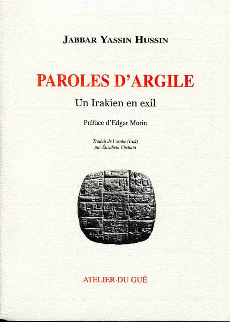PAROLES D'ARGILE - YASSIN HUSSIN JABAR - ATELIER DU GUE